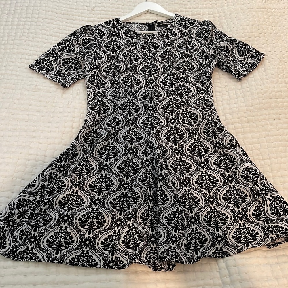 Black patterned dress